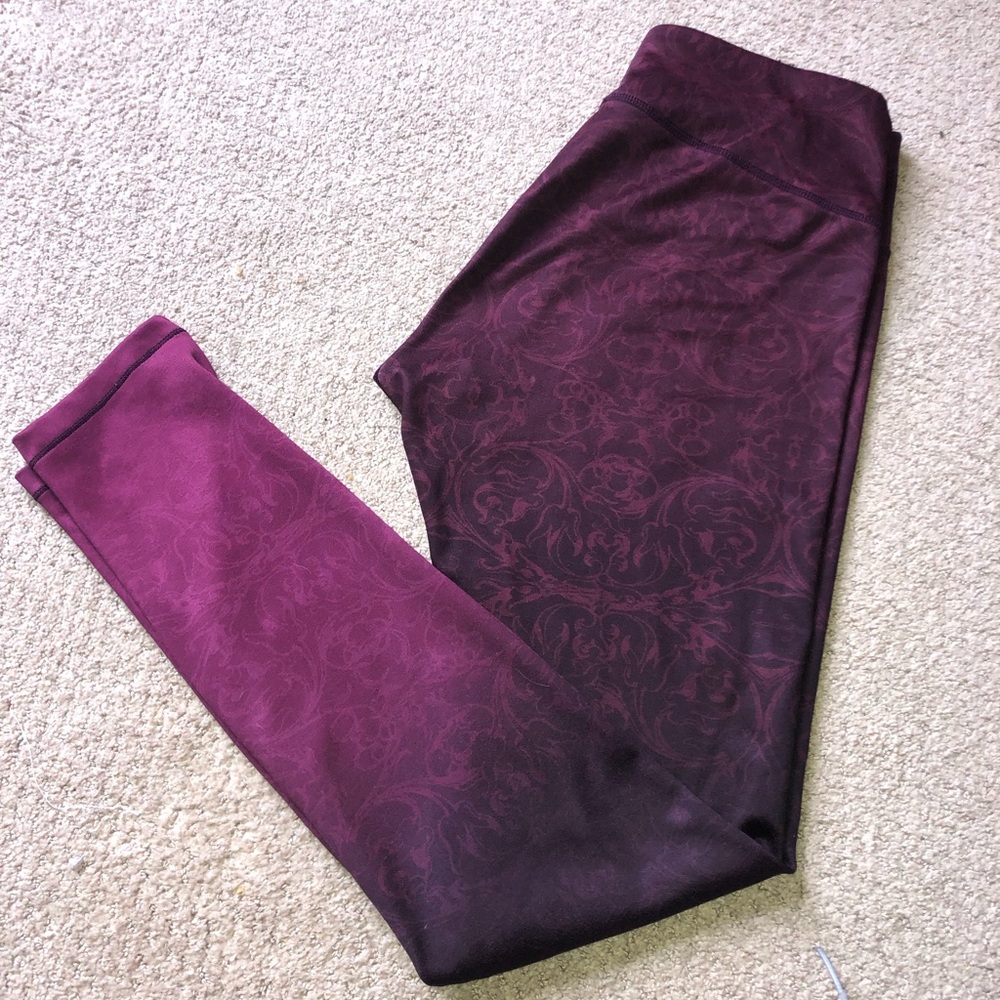 Purple Ombre Patterned Leggings